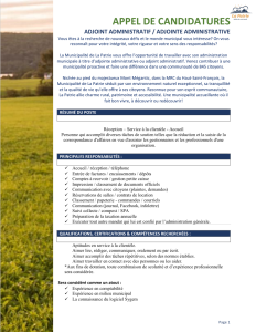 Adjoint administratif / Adjointe administrative