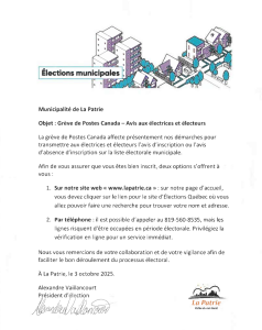 lection - Grve de Poste Canada