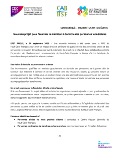 CDC : Le Haut-Saint-Franois se mobilise pour le maintien  domicile