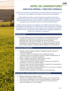 Directeur gnral / Directrice gnrale