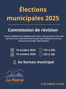 lection municipale 2025 - Commission de rvision