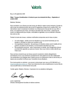 Travaux  l'entre du site de Valoris  Bury