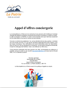 Appel d'offres conciergerie