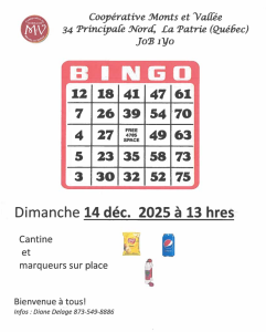 BINGO Monts et valle
