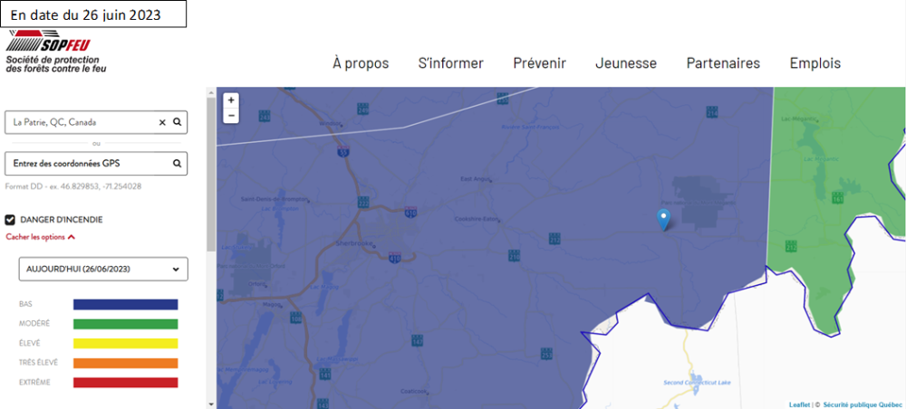 SOPFEU EN DATE DU 26 juin 2023